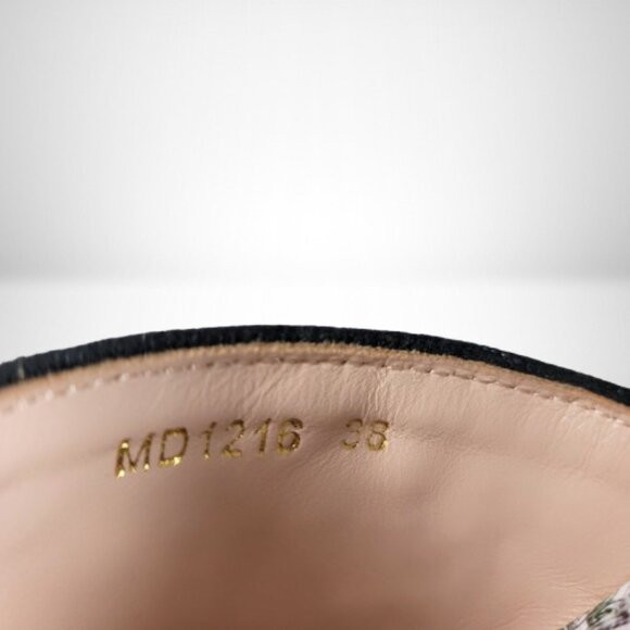 DIOR DWAY HEELED SLIDE IN MULTICOLOR EMBROIDERED COTTON - Picture 7 of 9